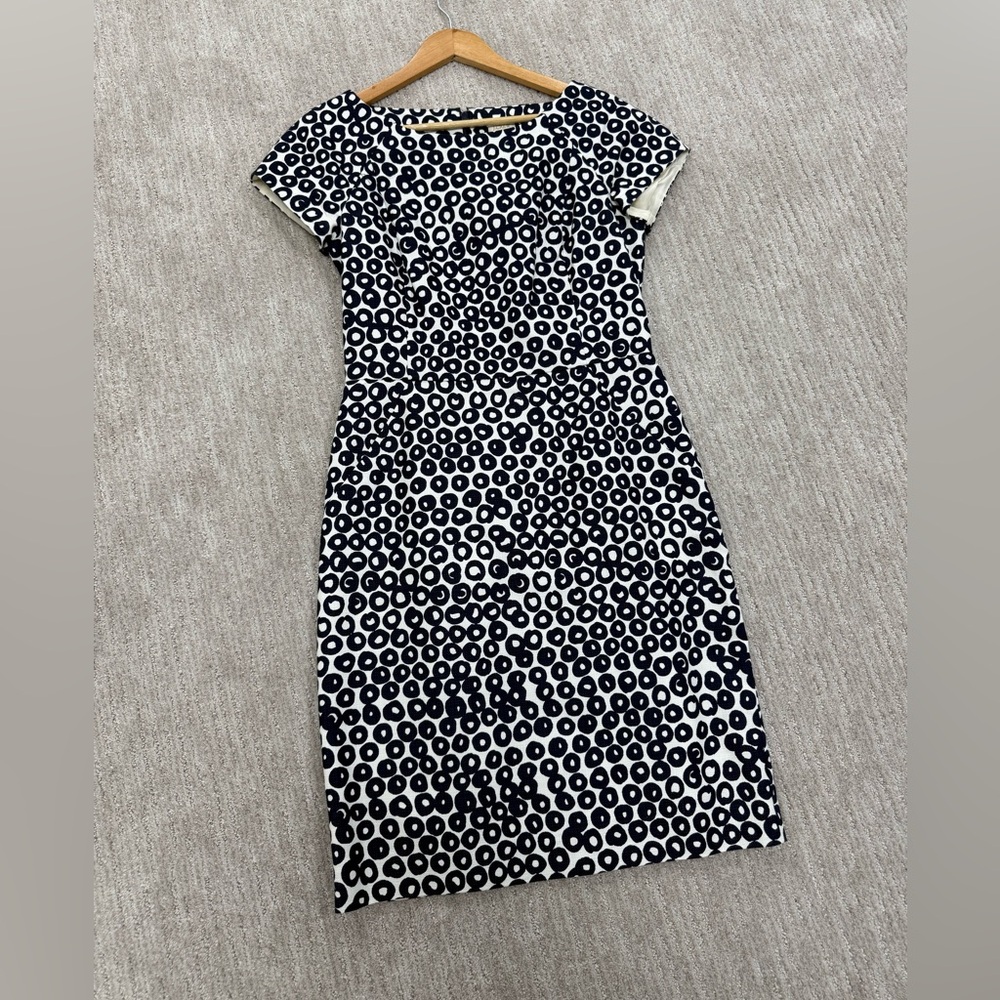 Navy blue and white dress